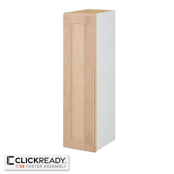 9 in. W x 12 in. D x 36 in. H Ready to Assemble Wall Kitchen Cabinet in Unfinished with CLICKREADY Technology