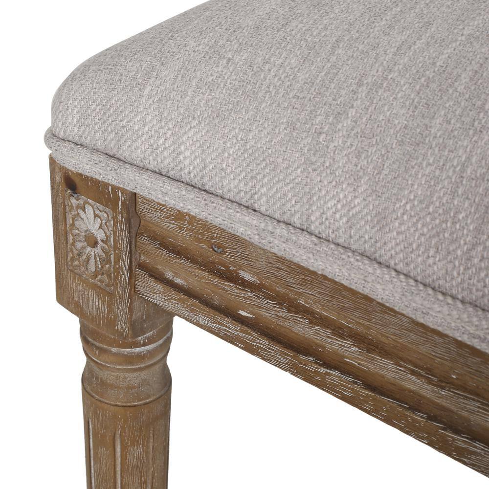 Elegant Fluted Leg High-Back Side Chair in Light Gray, Set of 2