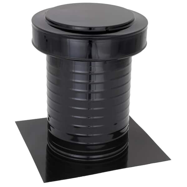 null 9 in. Dia Keepa Vent an Aluminum Static Roof Vent for Flat Roofs in Black