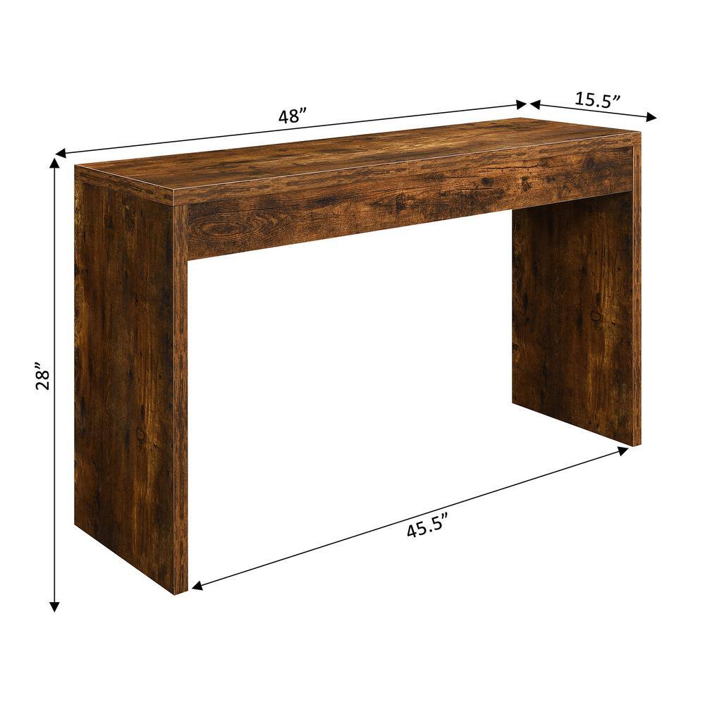 Barnwood 48'' Wood Console Table with Storage