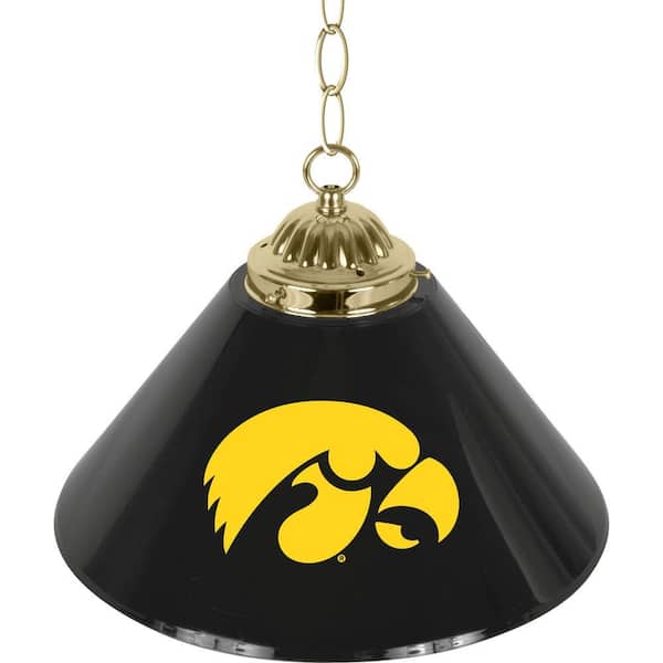 Trademark University of Iowa 14 in. Single Shade Black Hanging Lamp