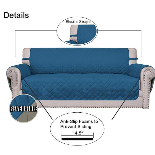 RHF Couch Cover Anti-Slip Sofa Covers for Leather Sofa Couch Covers for 3  Cushion Couch Sofa Furniture Protector Couch Cover for Dogs Pets Kids Sofa