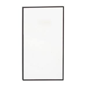 32 in. x 18 in. Rectangle Framed Black Wall Mirror with Thin Minimalistic Frame