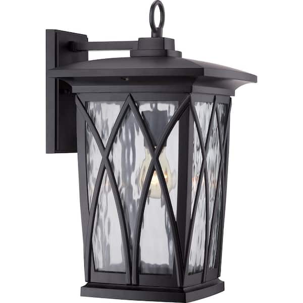 Quoizel Grover 1-Light Black Outdoor Wall Lantern Sconce