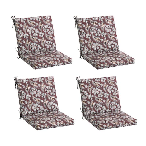 20 x 19 CushionGuard Outdoor Mid Back Dining Chair Cushion Aelia Floral