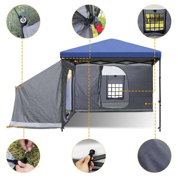 Zeus & Ruta White Side Tent Camping Tent for 10 ft. x 10 ft. Pop