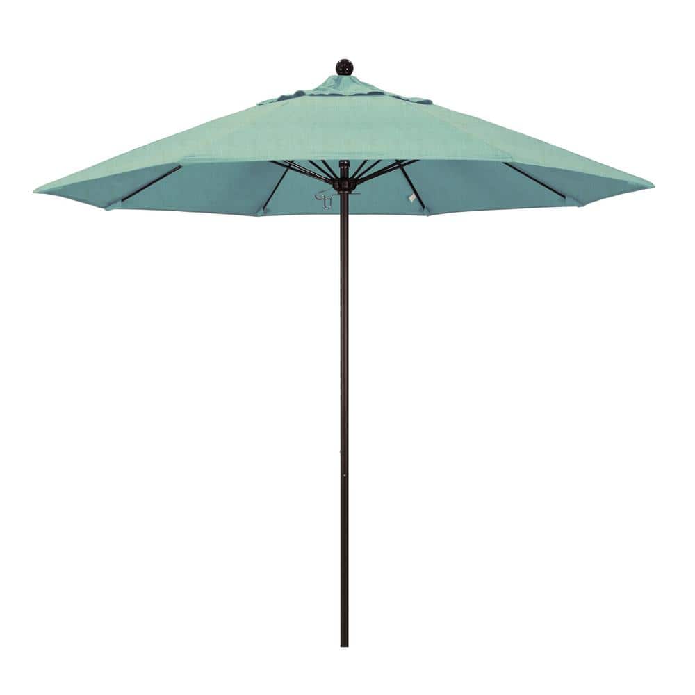 9 ft. Bronze Aluminum Commercial Market Patio Umbrella with Fiberglass Ribs and Push Lift in Spa Sunbrella price history on PriceWatchPro