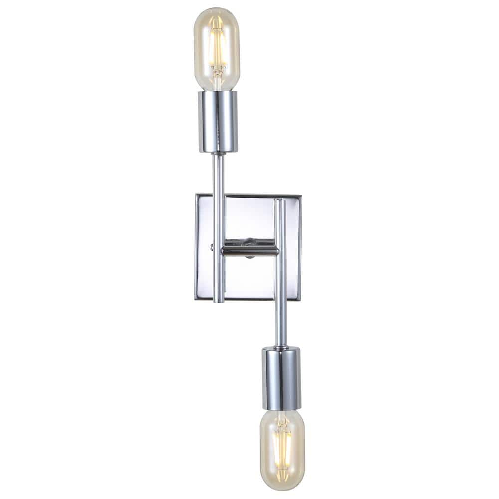 Turing 18.75" Polished Chrome LED Wall Sconce for Modern Homes