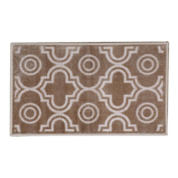 Artistry Door Mat Throw Rug, 20 X 34, Trellis Design, Soft