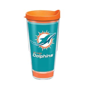 NFL Miami Dolphins Touchdown 24 oz. Double Walled Insulated Tumbler with Lid