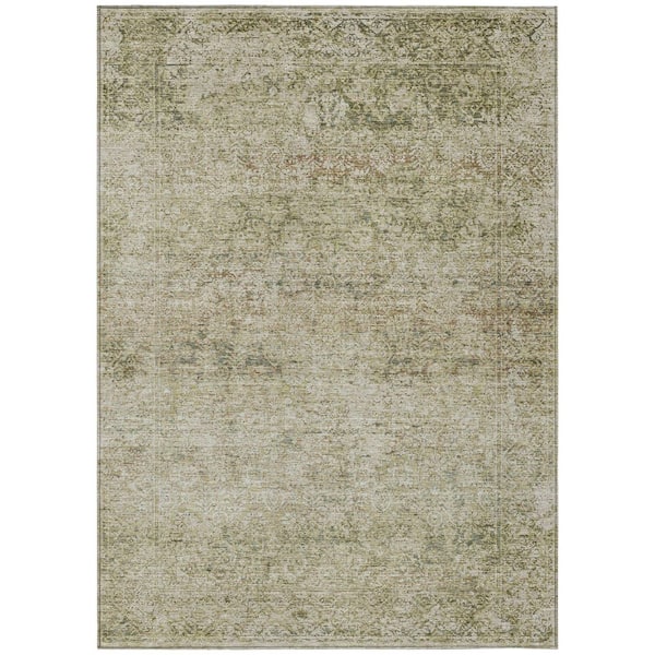 Chantille Machine Washable Indoor/Outdoor Abstract ACN2103 Sage 9 ft. x 12 ft. Area Rug