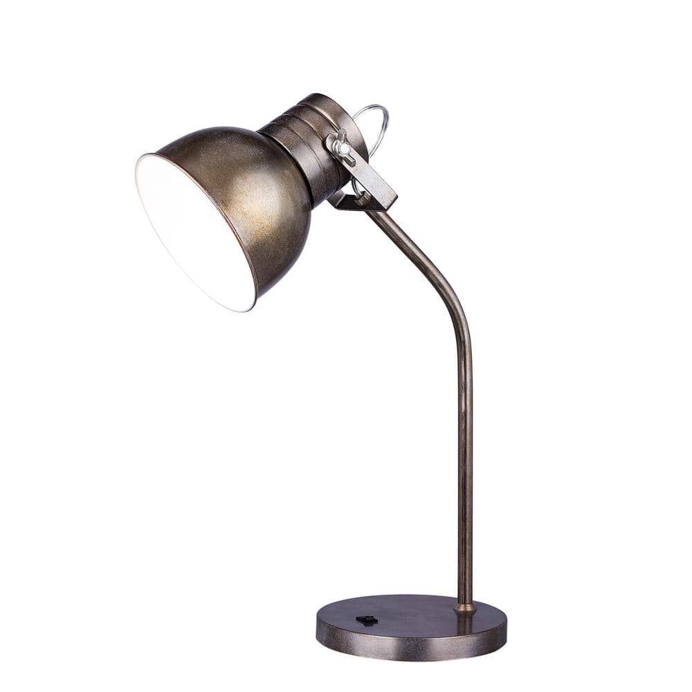 Rust Brushed Steel Metal Table Lamp, Fangio Lighting Moroccan Weave Metal Table Lamps