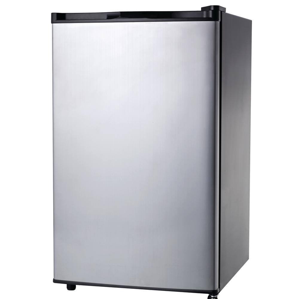 Compact Stainless Steel Smart Mini Refrigerator with Freezer Compartment