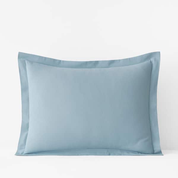 The Company Store Legacy Velvet Flannel Cloud Blue Solid Standard Sham
