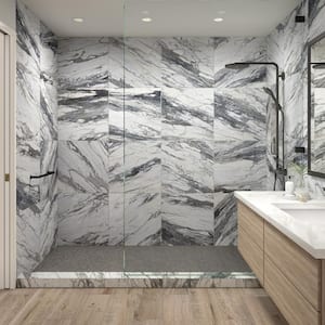 Lamora Nero Marble 24 in. x 24 in. Glazed Porcelain Floor and Wall Tile (378.24 sq. ft./pallet)
