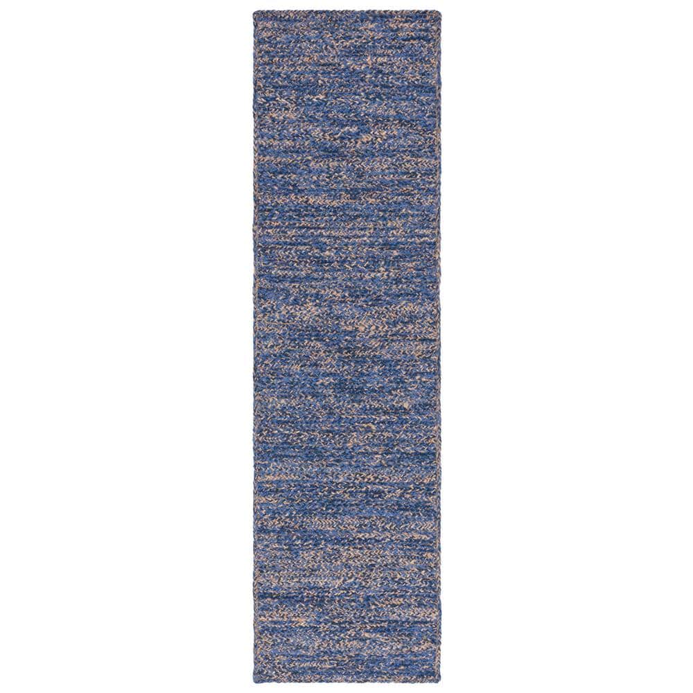 Distressed Runner Rugs SAFAVIEH Natural Fiber Blue/Beige 2 ft. x 8 ft. Abstract Distressed ...