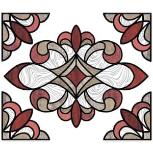 Red Westwood Stained Glass Decal (Set of 2)
