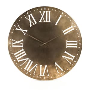 Distressed Gold Cutout Roman Numeral Laure Clock