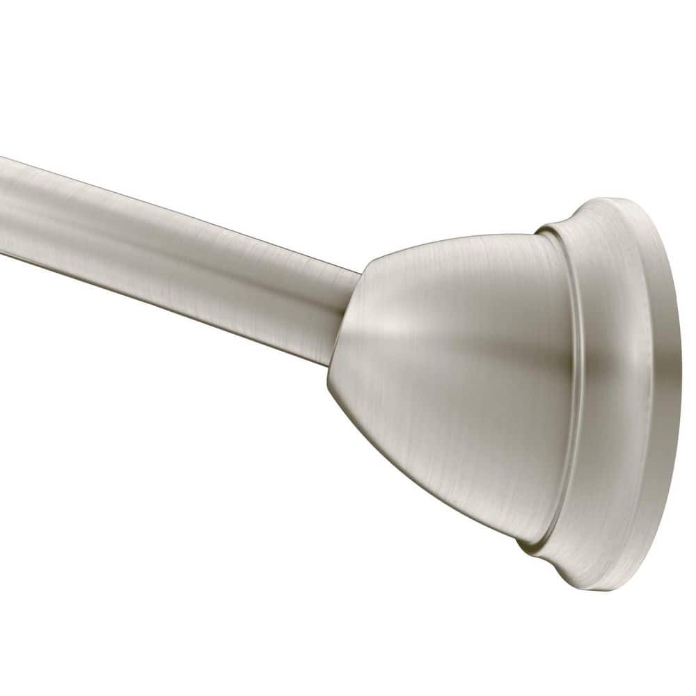 60 in. Curved Adjustable Shower Curtain Rod with Magnetic Docking and Easy Curtain Changes, Brushed Nickel price history on PriceWatchPro