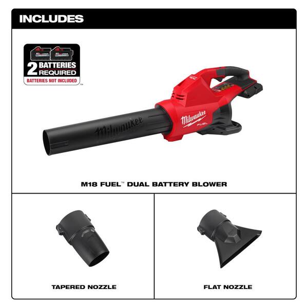 Milwaukee - M18 18V Lithium-Ion Brushless Cordless 1 in. SDS-Plus D-Handle Rotary Hammer w/M18 Dual Battery Blower & (2) Batteries