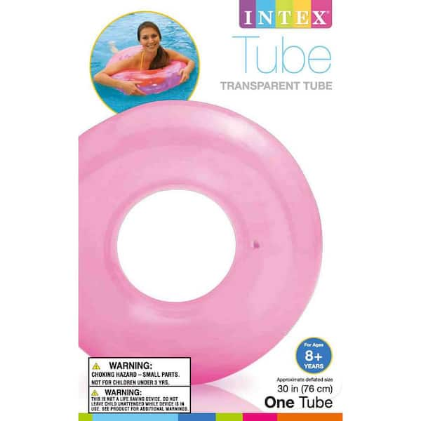 Intex Colorful Transparent Inflatable Swimming Pool Tube Raft (3