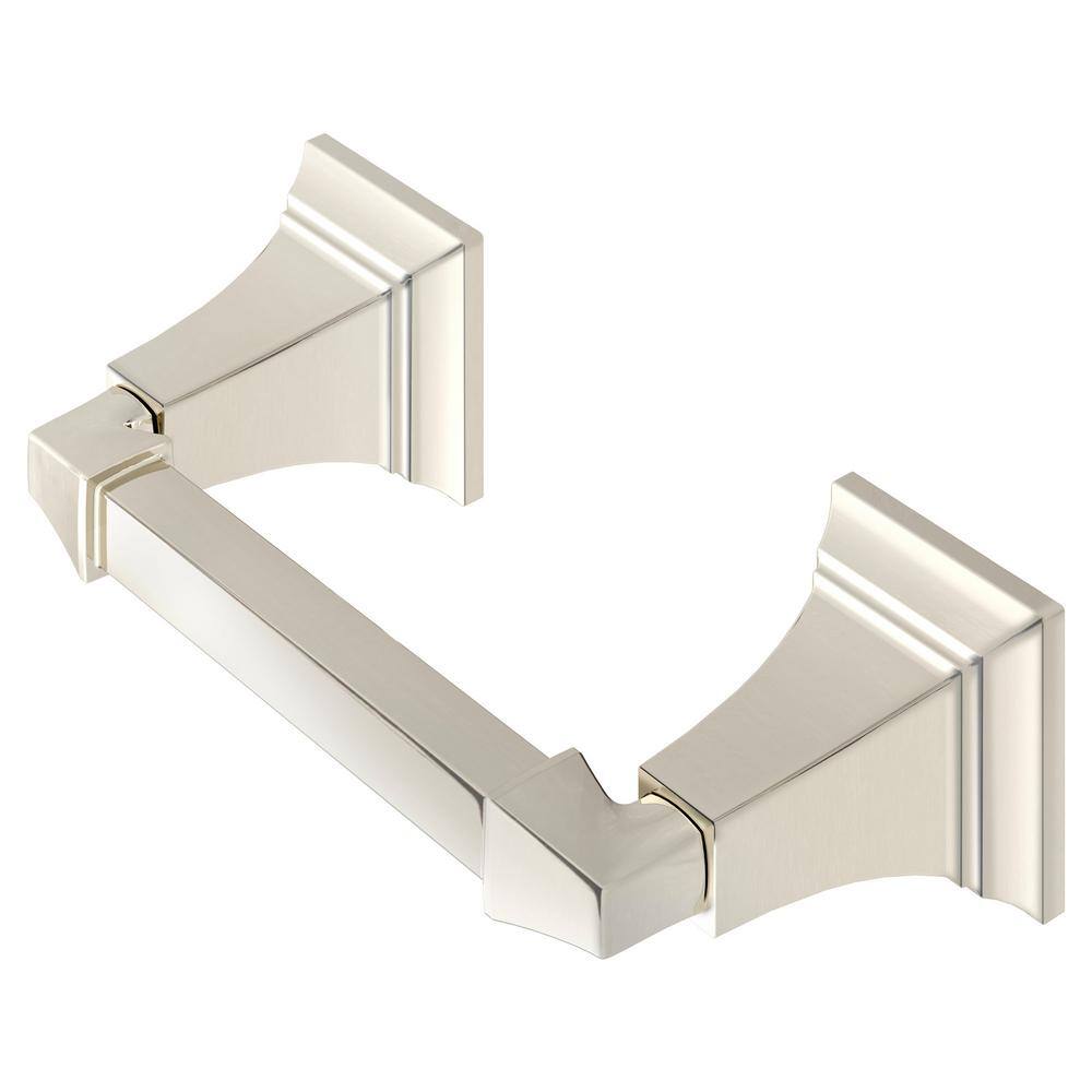 Polished Nickel Wall-Mounted Toilet Paper Holder with Concealed Mounting