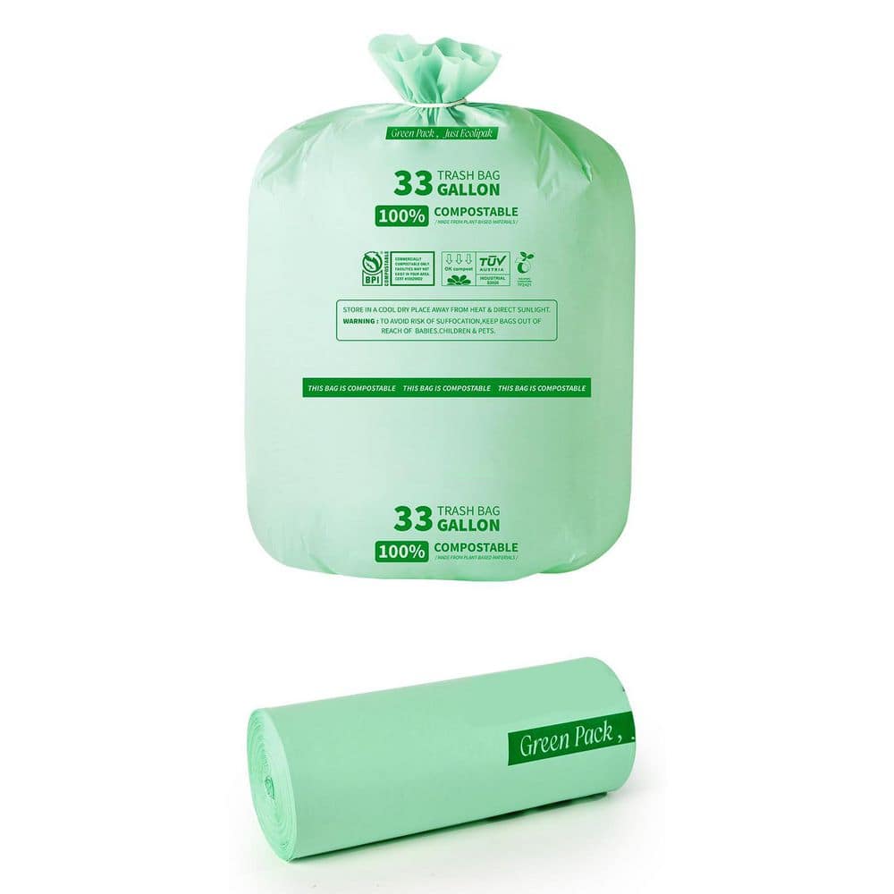 33 Gal. Compostable Trash Bags, 25-Count, Heavy Duty Biodegradable Outdoor Garbage Bags for Lawn/Yard Waste price history on PriceWatchPro