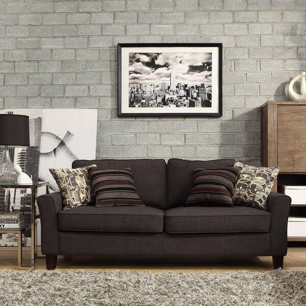 HomeSullivan Grove Dark Grey Linen Sofa