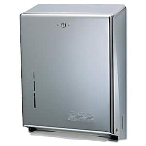 Chrome Commercial Folded Paper Towel Dispenser in. Silver