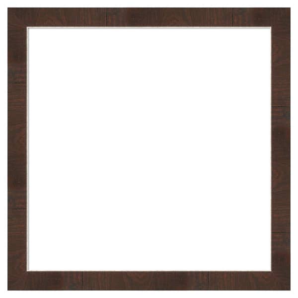 Wildwood Brown Narrow 27 in. x 27 in. Polystyrene Framed Dry Erase Magnetic Memo Board