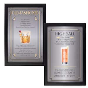 23.63 in. H Cocktail Recipe Wall Art (Set of 2)