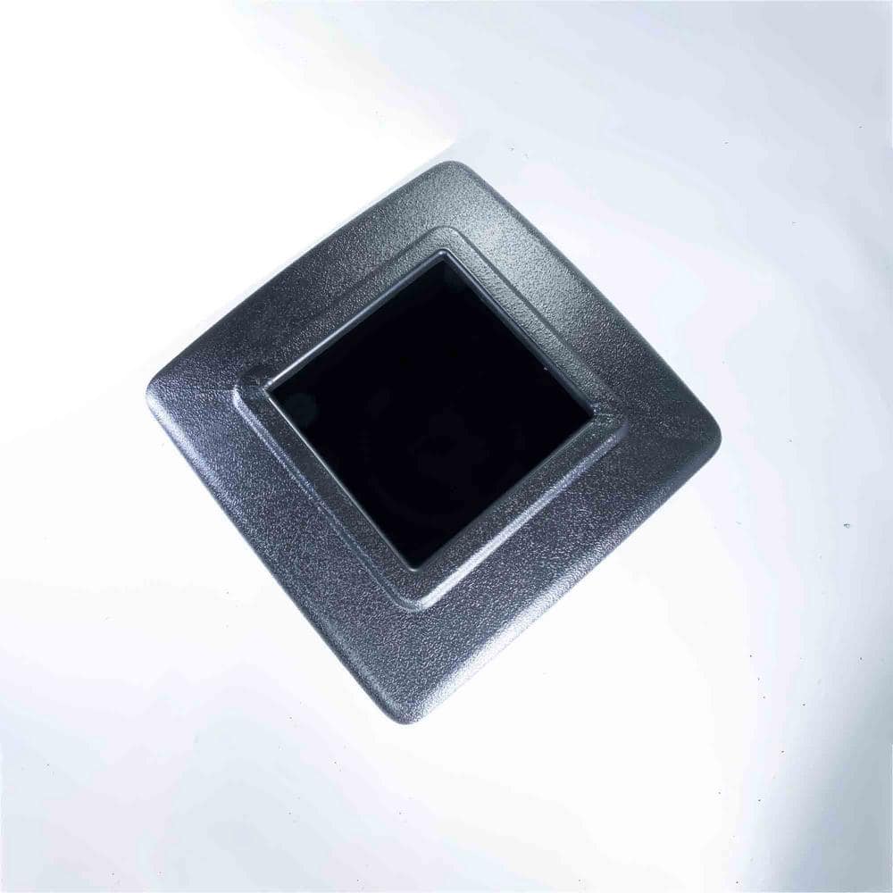 Black Polyethylene Square Indoor/Outdoor Waste Container Bin, 42 Gallon