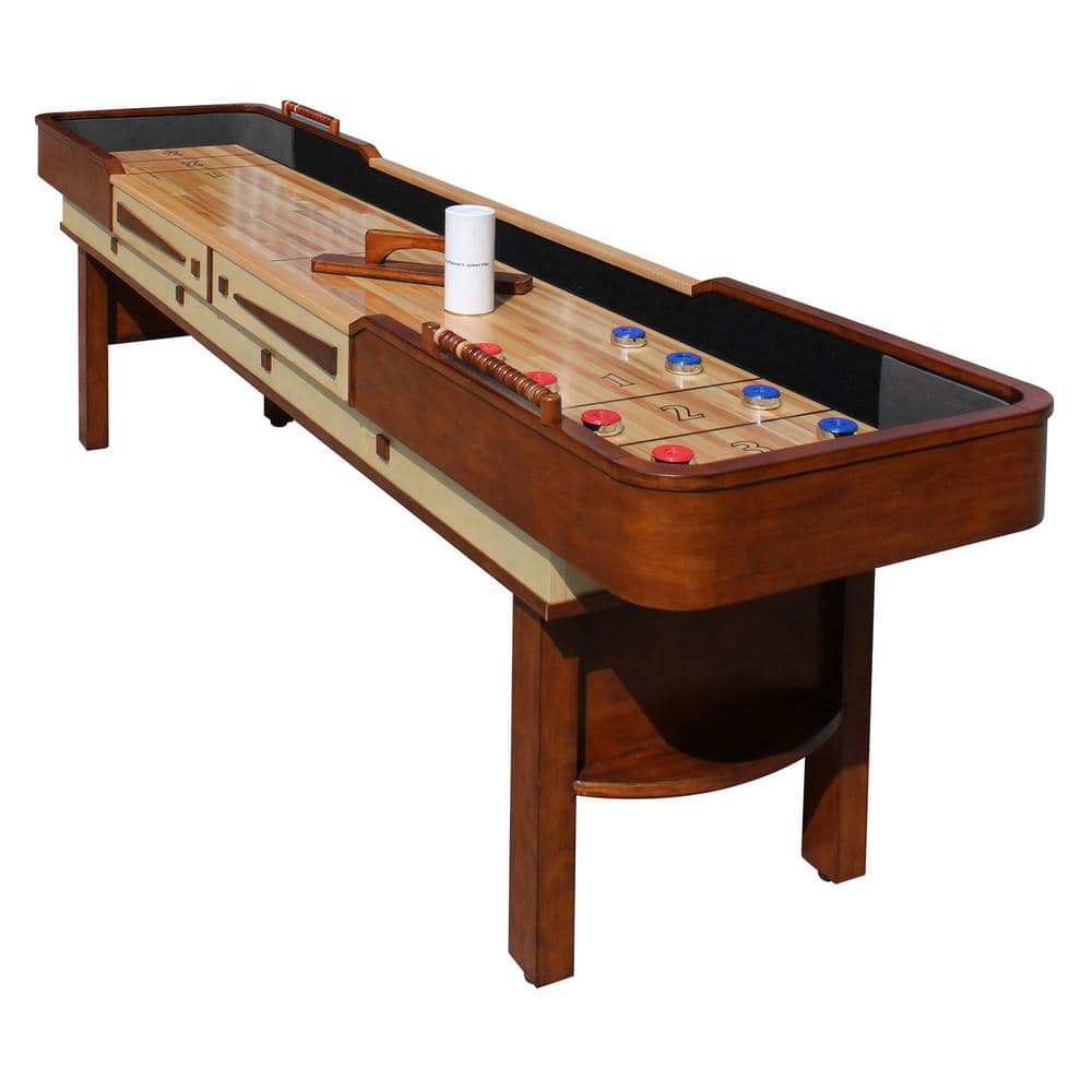 Hathaway Merlot 9 Ft Shuffleboard Table Bg1305 The Home Depot