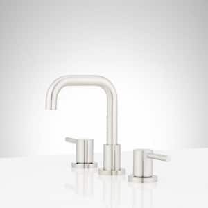 Lexia 8 in. Widespread Double Handle Bathroom Faucet in Brushed Nickel