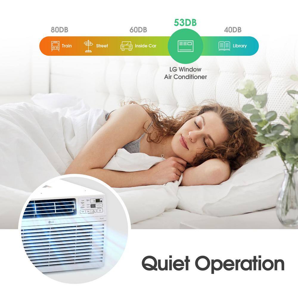LG 12,000 BTU White Smart Window Air Conditioner with Wi-Fi and Remote