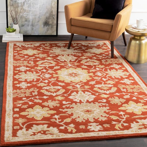 Gilgamesh Burgundy 5 ft. x 8 ft. Indoor Area Rug