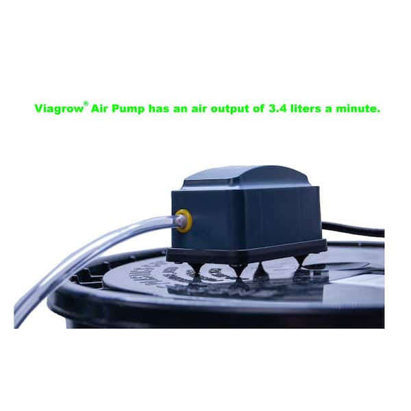 Viagrow 0.003 HP Single Valve Air Pump Kit with Air Stone and Check Valves  VAPK1 - The Home Depot