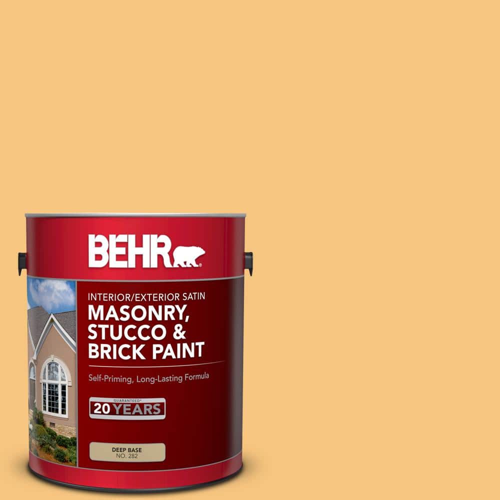 BEHR 1 gal. PPU67 Jackfruit Satin Interior/Exterior Masonry, Stucco