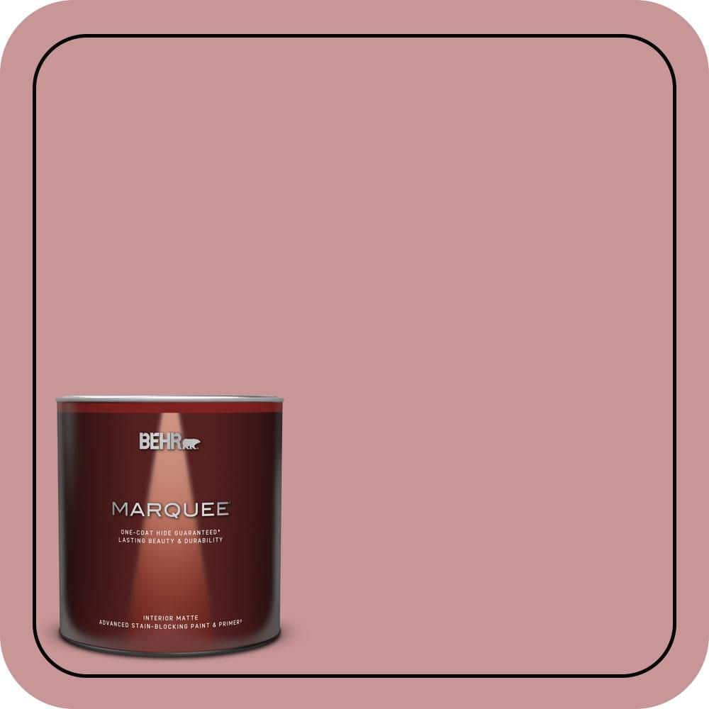 BEHR MARQUEE 1 qt. #S140-4A Dusty Rose Matte Interior Paint and