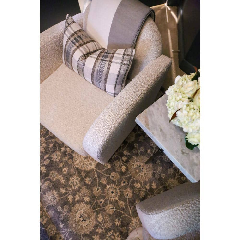 Sofia Light Gray and Beige Synthetic Rectangular Area Rug