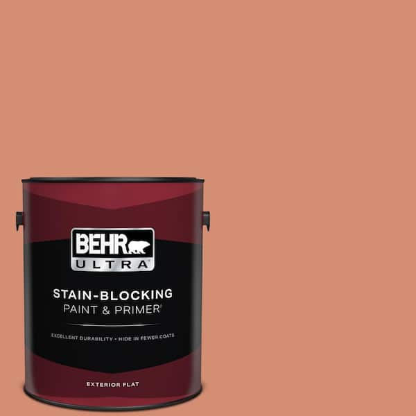 BEHR ULTRA 1 gal. #ICC-63 Terra Cotta Pot Flat Exterior Paint & Primer