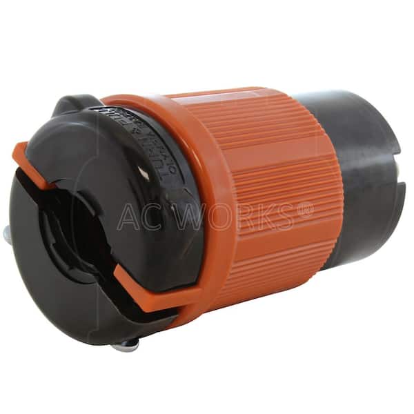 AC WORKS - AC Connectors NEMA L14-30R 30 Amp 125/250-Volt 4-Prong Assembly Locking Female Connector