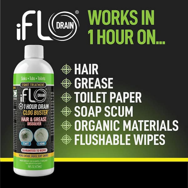 iFLO 16 oz. 1 Hour Drain Clog Buster IFLO16DCB - The Home Depot