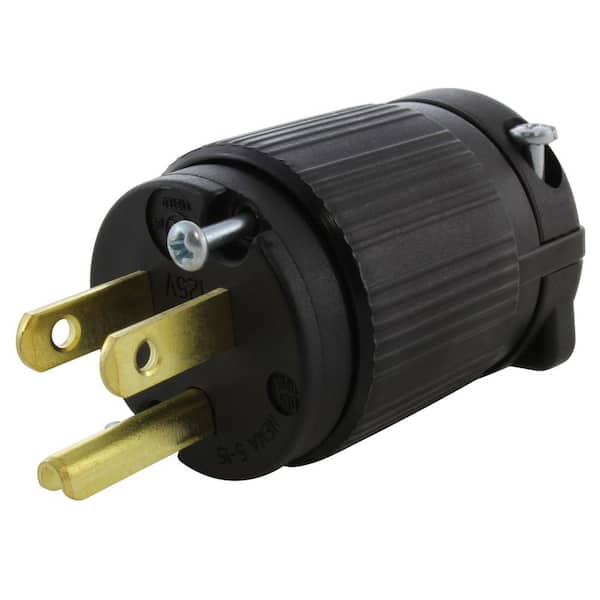 NEMA 5-15P 15A 125V Straight-blade Plug with UL, C-UL Approval