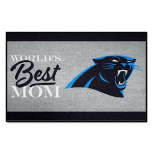 Carolina Panthers World's Best Mom Black 1.5 ft. x 2.5 ft. Starter Area Rug