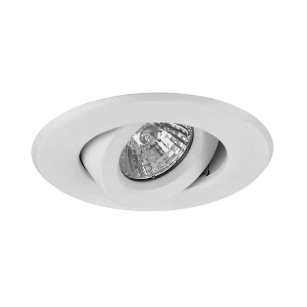 4 in. White Recessed Gimbal Ring Trim
