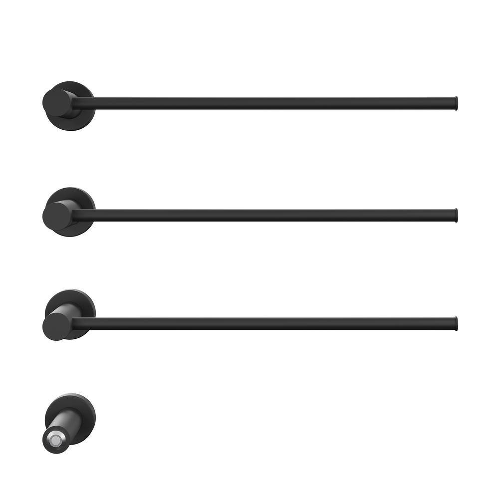 Swiss Madison Claire 3-Bar Electric Towel Warmer in Matte Black