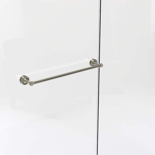 Allied Brass Dottingham Collection 24 in. Shower Door Towel Bar in Polished Nickel