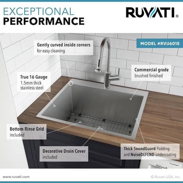 23 x 18 x 12 Deep Laundry Utility Sink Rounded Corners