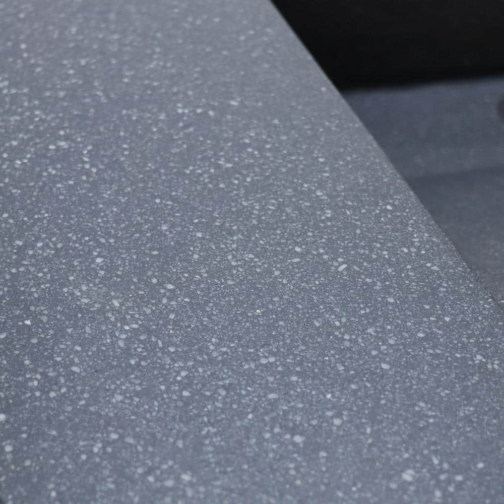 31'' Black Concrete Single Basin Vanity Top with Ramp Sink